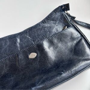 Navy Blue leather THE TREND Crossbody Bag - Made in Italy 🇮🇹